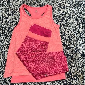 SOLD  Girl’s Champion set, size 6x, light and dark pink